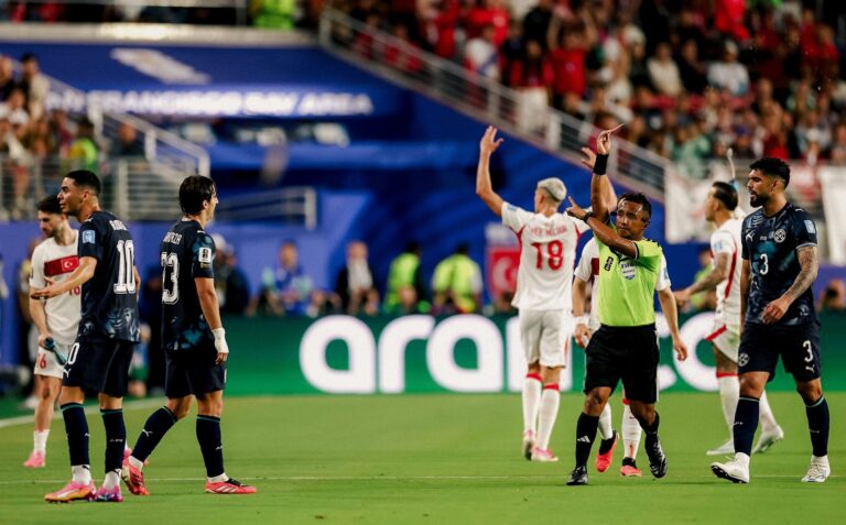 Miguel Almirón makes history as first player sent off under FIFA’s new mouth-covering law