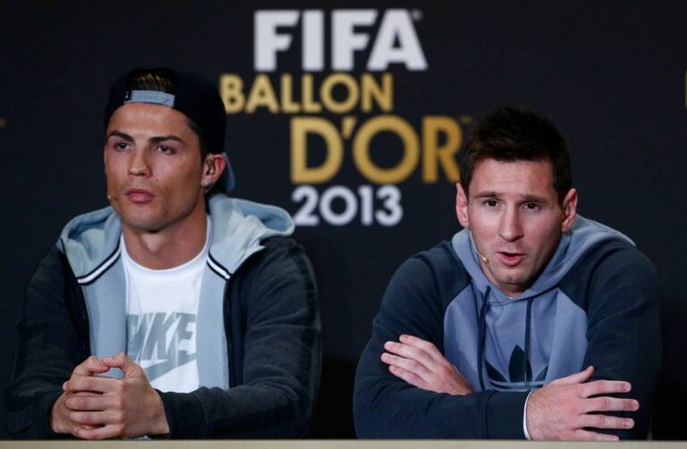 Ronaldo brushes aside Messi questions after record-breaking brace