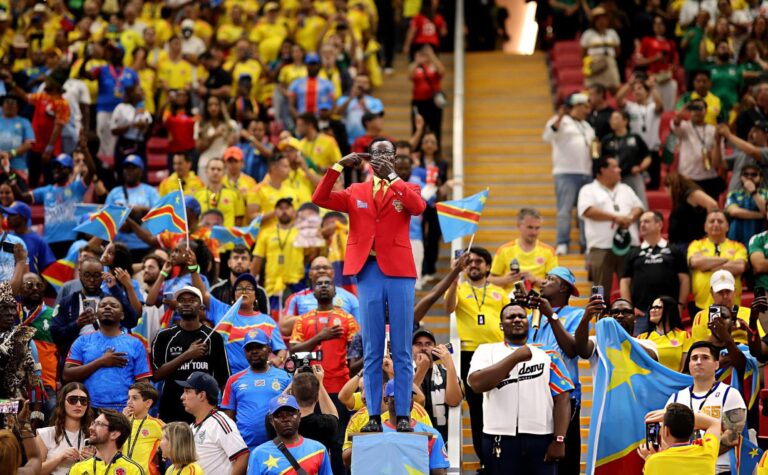 DR Congo superfan Lumumba highlights crisis during Colombia match