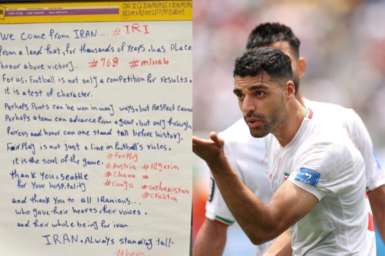 Iran inspires World Cup fans with touching dressing room message on respect