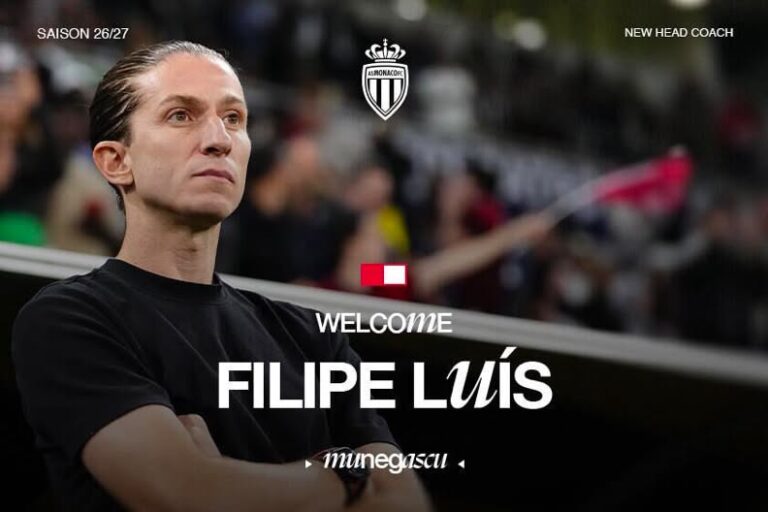 AS Monaco appoints Felipe Luis as new coach