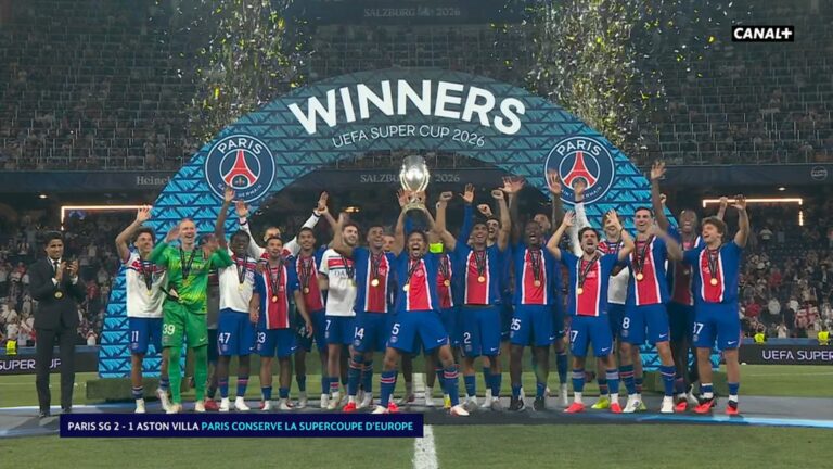 Desire Doure inspires victory as PSG beat Aston Villa to retain UEFA Super Cup crown