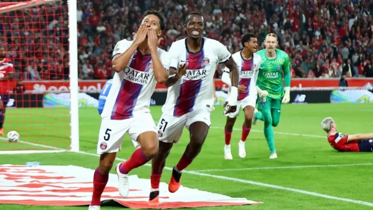 Vitinha and Marquinhos strike late as PSG escape Lille with 2-2 draw